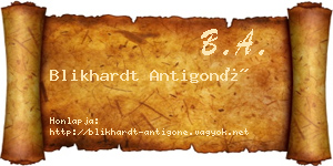 Blikhardt Antigoné névjegykártya